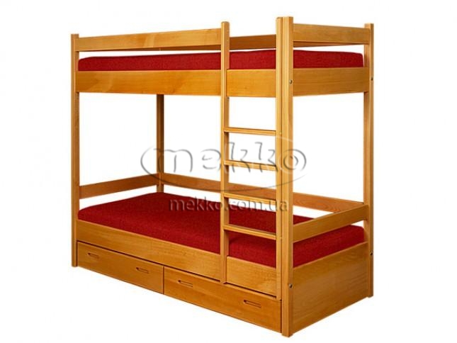 Двохярумне ліжко з масиву Сонько (бук) Пурій-Майстер Практичний та лаконічний варіант вирішення спального місця для дітей