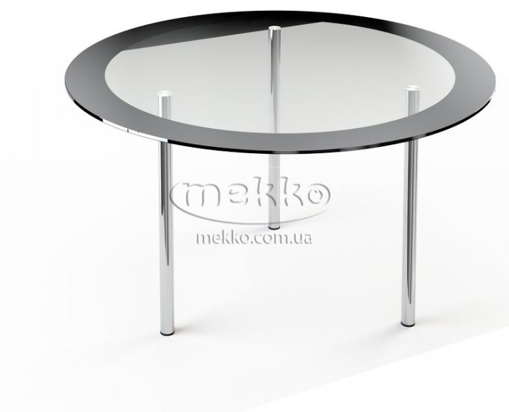 Обідній скляний круглий стіл 