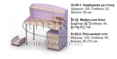 Письмовий стіл Si-08-2 (за комплект) Silvia BRIZ купити у Львові