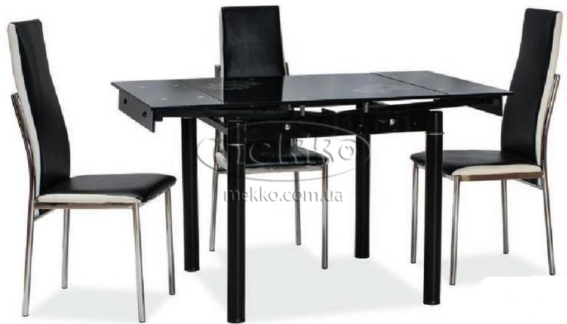 Журнальний стіл скляний розкладний GD-082 czarny