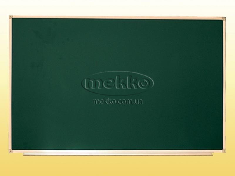 Купити дошку шкільну, одинарну, магнітну зелену, під крейду з лотком (1200х900 мм) (арт. 0720) Геліка